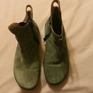 Think! Gray Suede Accented Ankle Boots